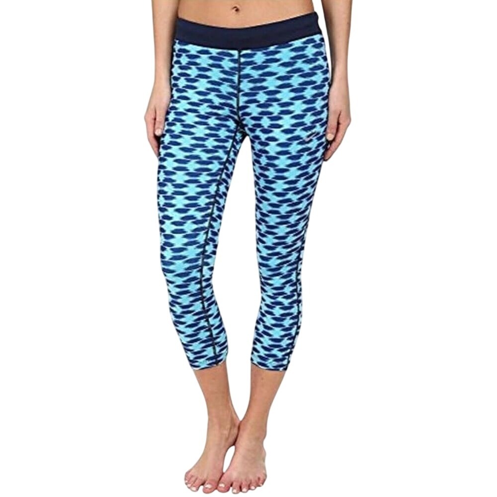 Women's Nike Relay Dri Fit Foldover‎ Waist Running Cropped Leggings Size M